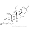 Pregna-1,4-dien-3,20-dion, 9-klor-11-hydroxi-16-metyl-17,21-bis (1-oxopropoxi) -, (57186197,11b, 16b) - CAS 5534-09 -8